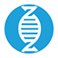 Genetic test icon blue