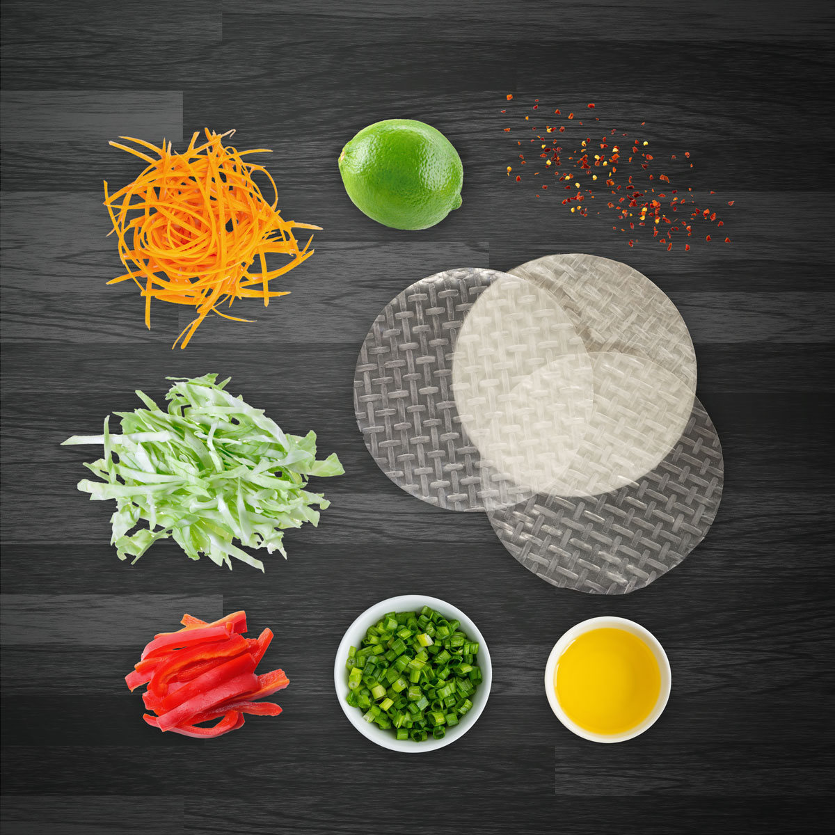 UCD recipe Spring Rolls With Chili Lime ingredients image