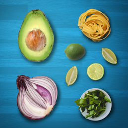 UCD recipe avocado salsa verde pasta ingredients image