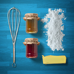 UCD recipe Peanut Butter and Jelly Muffins ingredients image