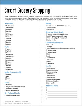 Smart grocery list downloadable PDF thumbnail