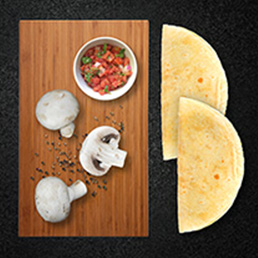 Quesadillas de champiñones portobello a la parrilla