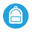 Go bag icon blue